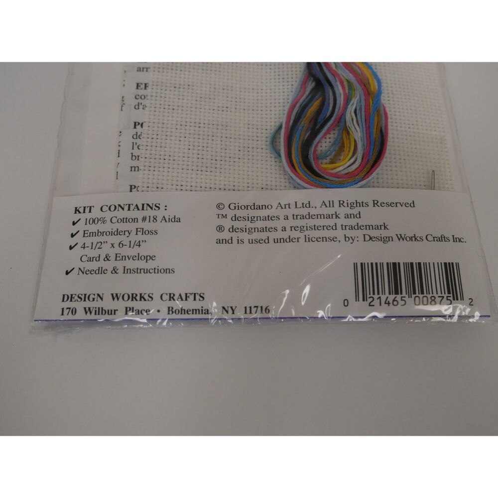 Vintage Sad Sam Honey Happy Birthday Cross Stitch Greeting Card Kit NIP